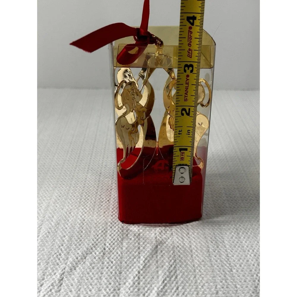 Vintage Gloria Duchin Gold Christmas Ornament 3-Dimensional‎ Angels Tree